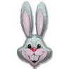 BALLON METALLIQUE TETE DE LAPIN   81 CM