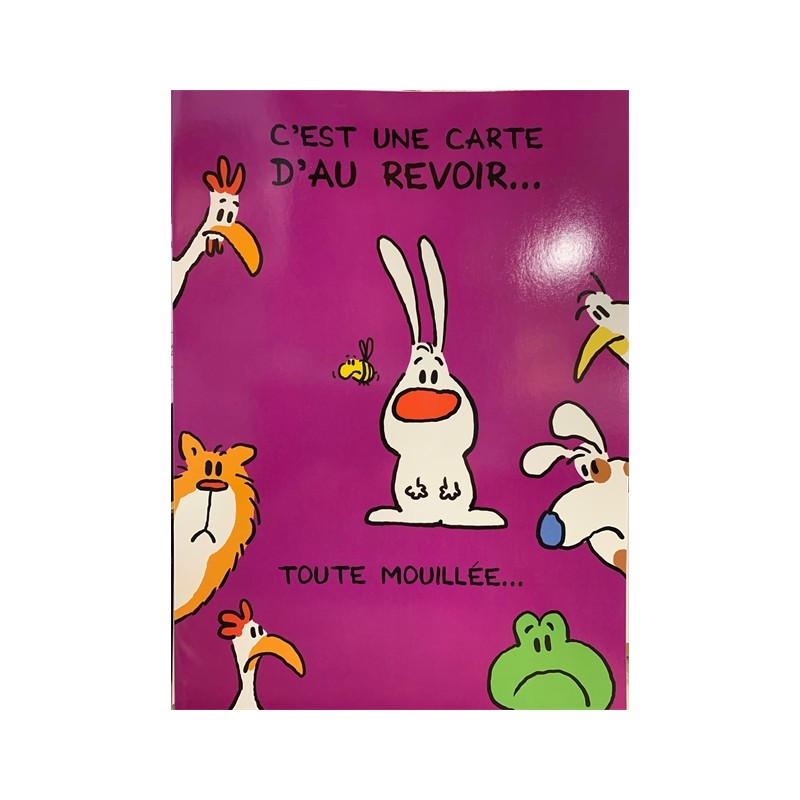 CARTE DOUBLE CARTE D'AU REVOIR 40 X 29.5 CM