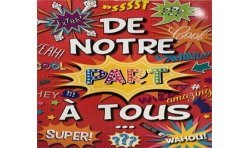 CARTE DOUBLE DE NOTRE PART A TOUS 40 X 29.5 CM