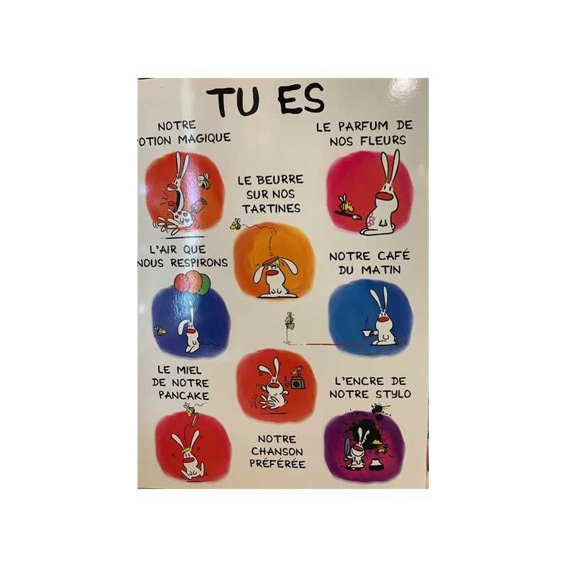 CARTE DOUBLE TU ES... 40 X 29.5 CM