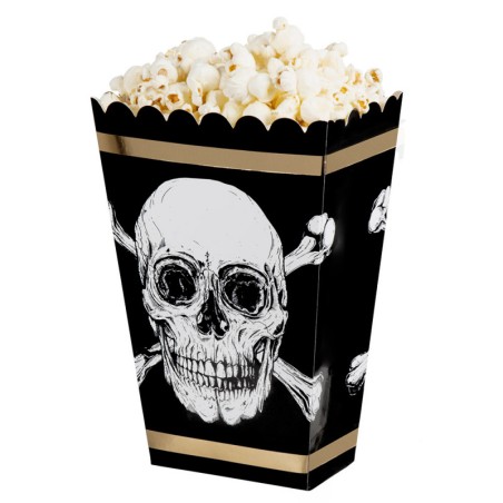 4 BOITES A POP CORN PIRATE 