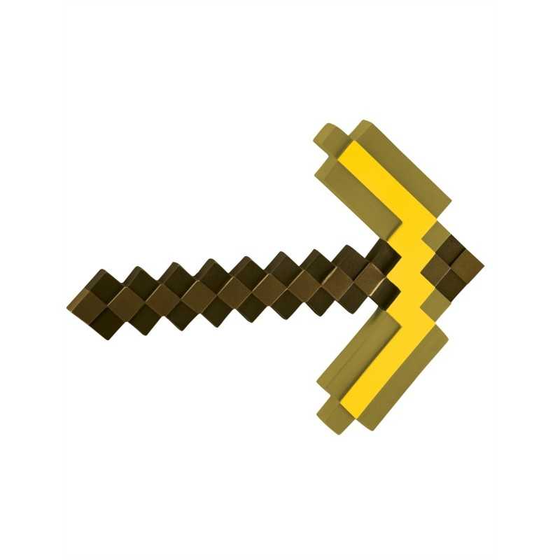 PIOCHE MINECRAFT JAUNE DORE 