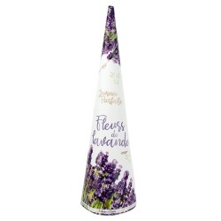 CONE FLEURS DE LAVANDE  H. 20 CM