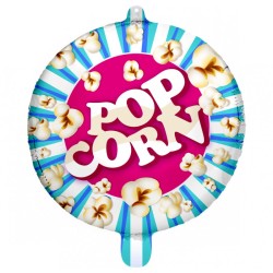 BALLON METALLIQUE ROND POP CORN 45 CM 