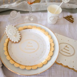 8 ASSIETTES  MON PREMIER ANNIVERSAIRE 23 CM 