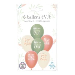 SACHET DE 6 BALLONS EVJF  30 CM 