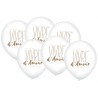 SACHET DE 6 BALLONS BLANC VIVRE D'AMOUR 30 CM 