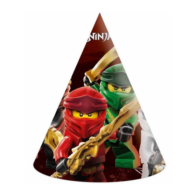 6 CHAPEAUX POINTUS LEGO NINJAGO