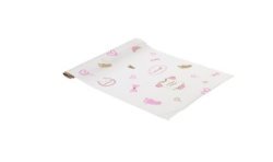 CHEMIN DE TABLE TISSU BEBE FILLE 28 CM X 5 M 