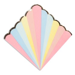 16 SERVIETTES ARC-EN-CIEL 33 X 33 CM 