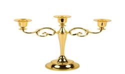 CHANDELIER BOURGEOISIE OR 3 BRANCHES 25.5 X 26.5 CM