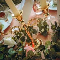 CHANDELIER BOURGEOISIE OR 3 BRANCHES 25.5 X 26.5 CM