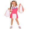 DEGUISEMENT ENFANT POMPOM GIRL ROSE ET BLANC USA TAILLE 116 CM 