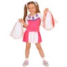 DEGUISEMENT ENFANT POMPOM GIRL ROSE ET BLANC USA TAILLE 140 CM