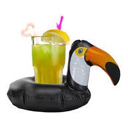 TOUCAN GONFLABLE PORTE VERRE 15 X 20 CM