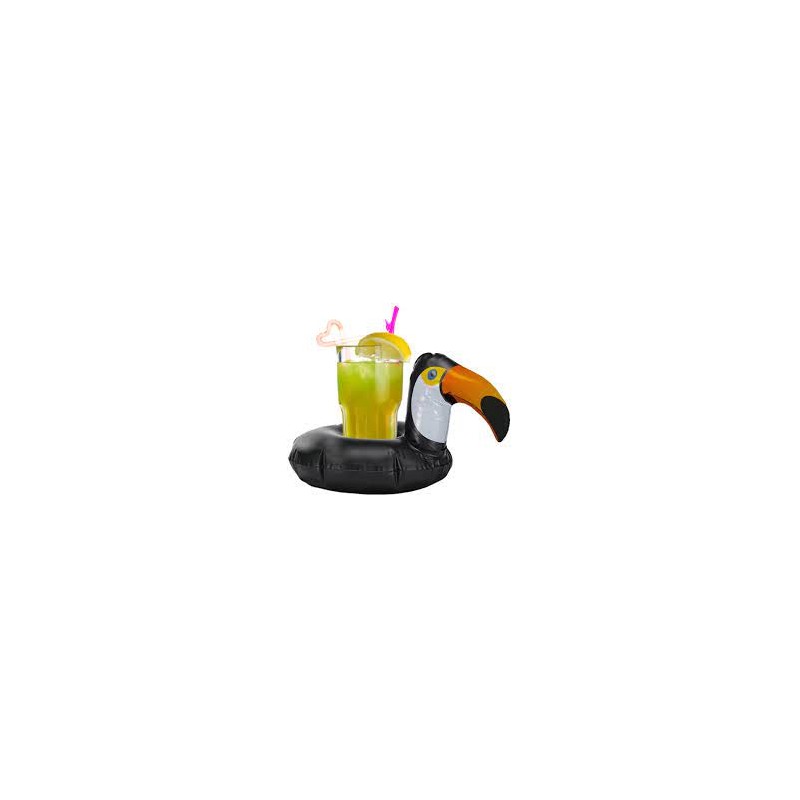 TOUCAN GONFLABLE PORTE VERRE 15 X 20 CM