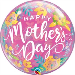 BALLON BUBBLE HAPPY MOTHER'S DAY  56 CM 