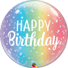 BALLON BUBBLE HAPPY BIRTHDAY MULTICOLORE 56 CM 