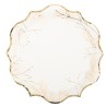 8 ASSIETTES FLEURS DES CHAMPS BLANC, ROSE GOLD ET OR 22.5 CM 