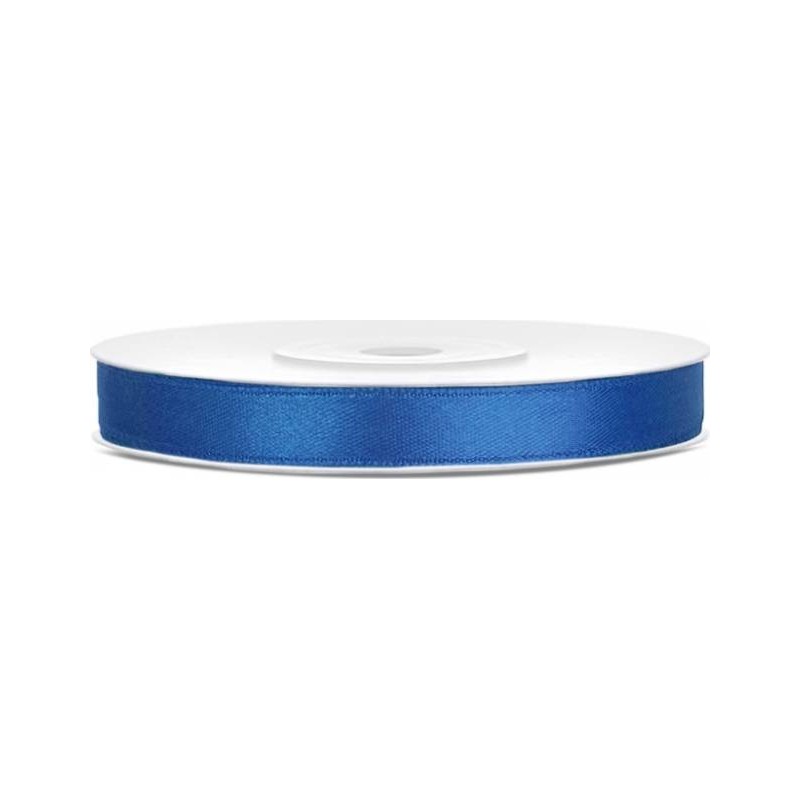 RUBAN SATIN BLEU ROI 6 MM X 25 M