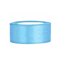 RUBAN SATIN BLEU CIEL 25 MM X 25 M