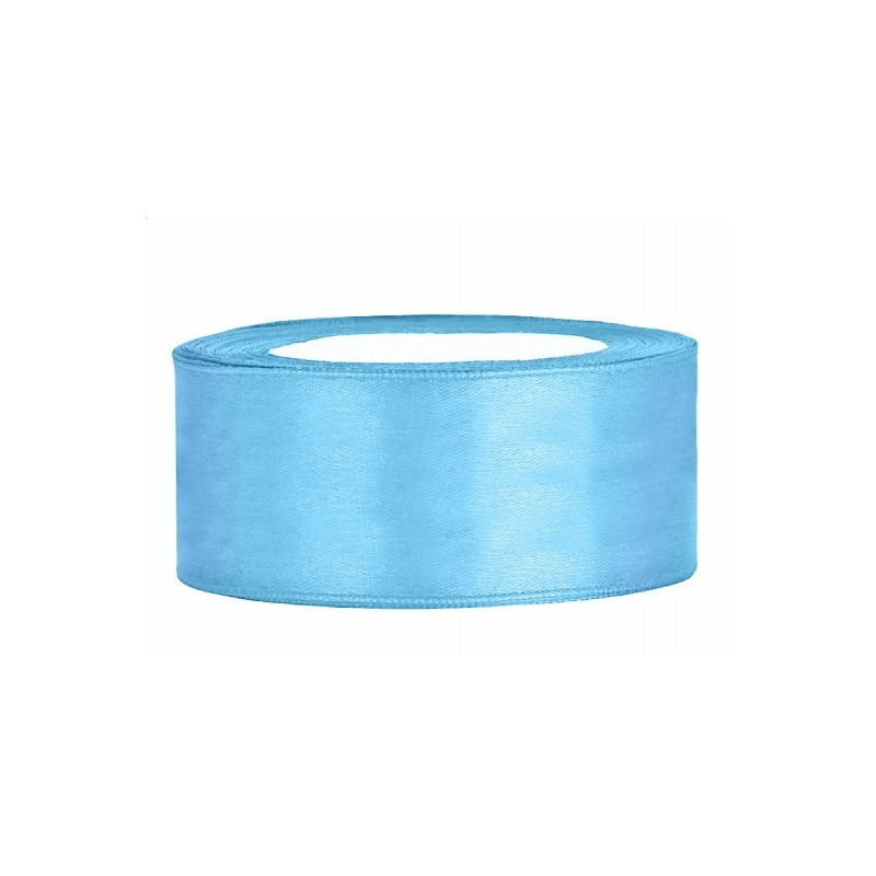 RUBAN SATIN BLEU CIEL 25 MM X 25 M