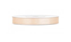 RUBAN SATIN BLANC CREME 12 MM X 25 M