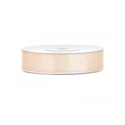 RUBAN SATIN BLANC CREME 12 MM X 25 M