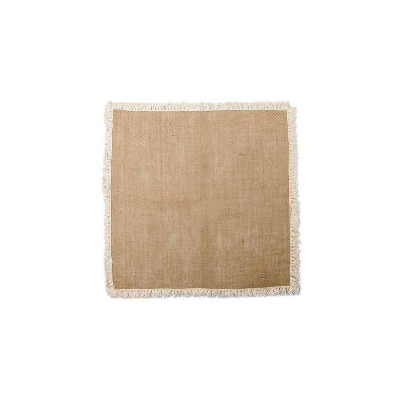 CENTRE DE TABLE EN JUTE FRANGE 50 CM 