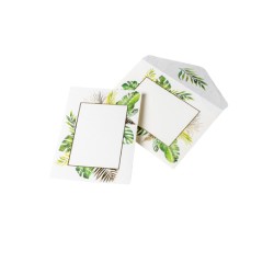 10 CARTES D'INVITATIONS AVEC ENVELOPPES TROPICALS 