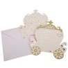 8 CARTES D'INVITATIONS ET ENVELOPPES PRINCESSE