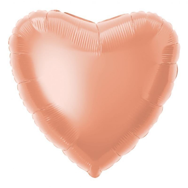 BALLON METALLIQUE COEUR ROSE GOLD 45.7 CM  BALLON METALLIQUE COEUR ROSE GOLD 45.7 CM