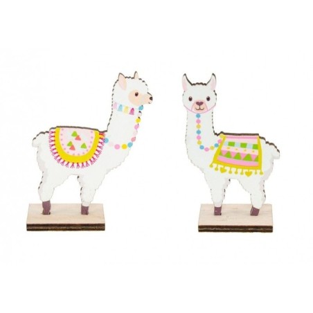 DECORATION EN BOIS LAMA 9 X 4 X 10 CM 