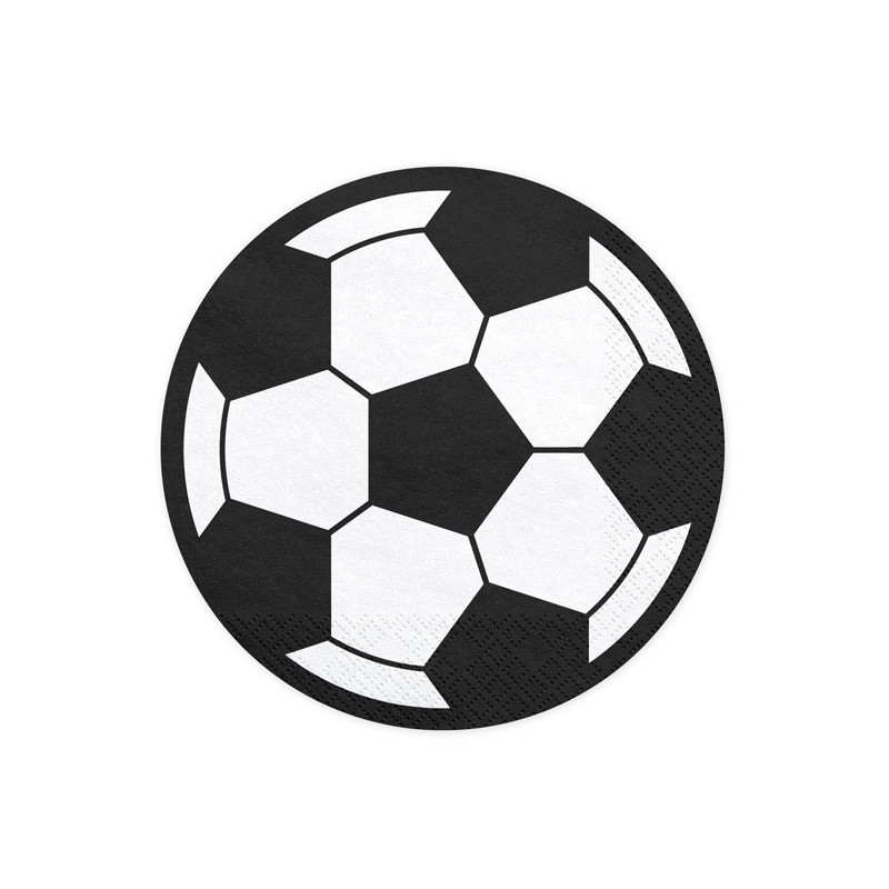 20 SERVIETTES BALLON DE FOOT 13.5 X 13.5 CM  20 SERVIETTES BALLON DE FOOT 13.5 X 13.5 CM