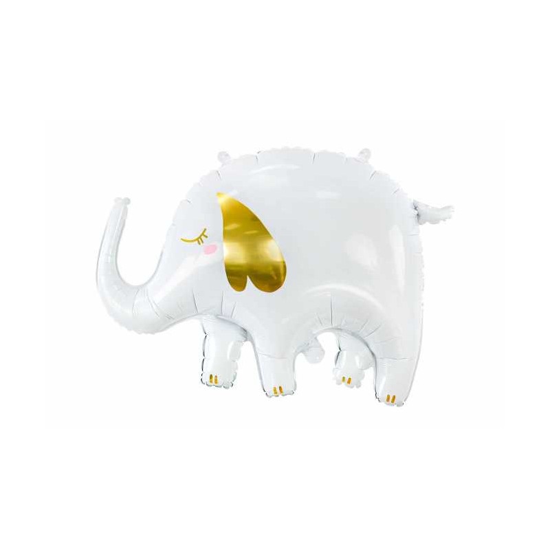 BALLON METALLIQUE ELEPHANT BLANC 61 X 46 CM 