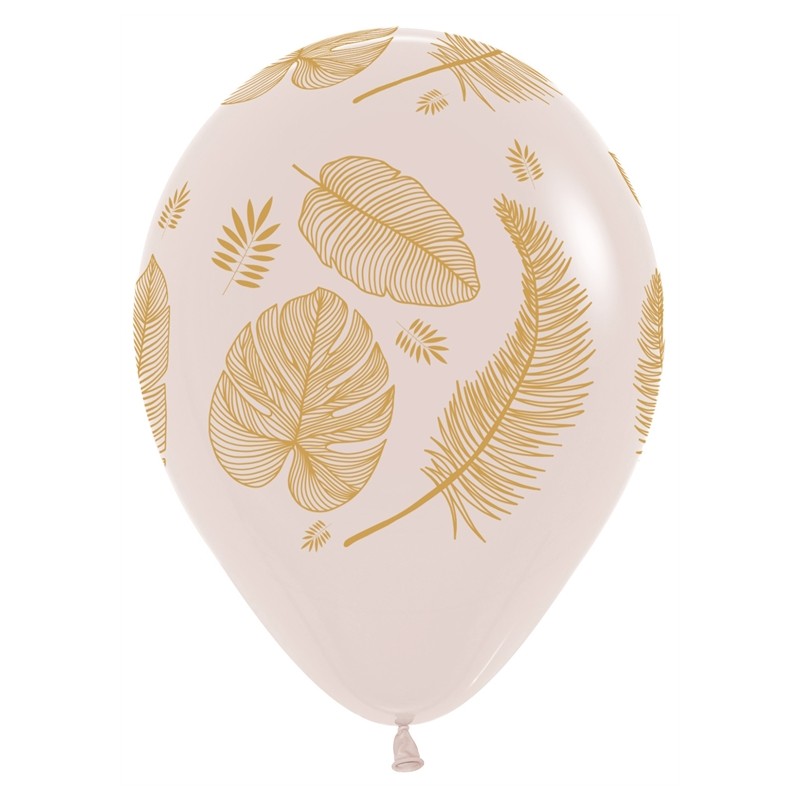 25 BALLONS LATEX FEUILLES DE PALMIER 30 CM 