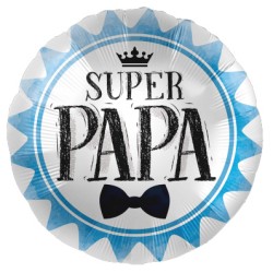 BALLON METALLIQUE ROND SUPER PAPA 45 CM 