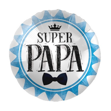 BALLON METALLIQUE ROND SUPER PAPA 45 CM 