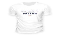 T-SHIRT (JE NE VIEILLIS PAS ) TAILLE L