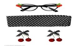 SET 50'S ' LUNETTES, BOUCLE D'OREILLE ET BANDEAU)