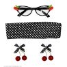 SET 50'S ' LUNETTES, BOUCLE D'OREILLE ET BANDEAU)