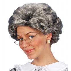 PERRUQUE CHEVEUX COURT MAMIE GRIS AGATHA