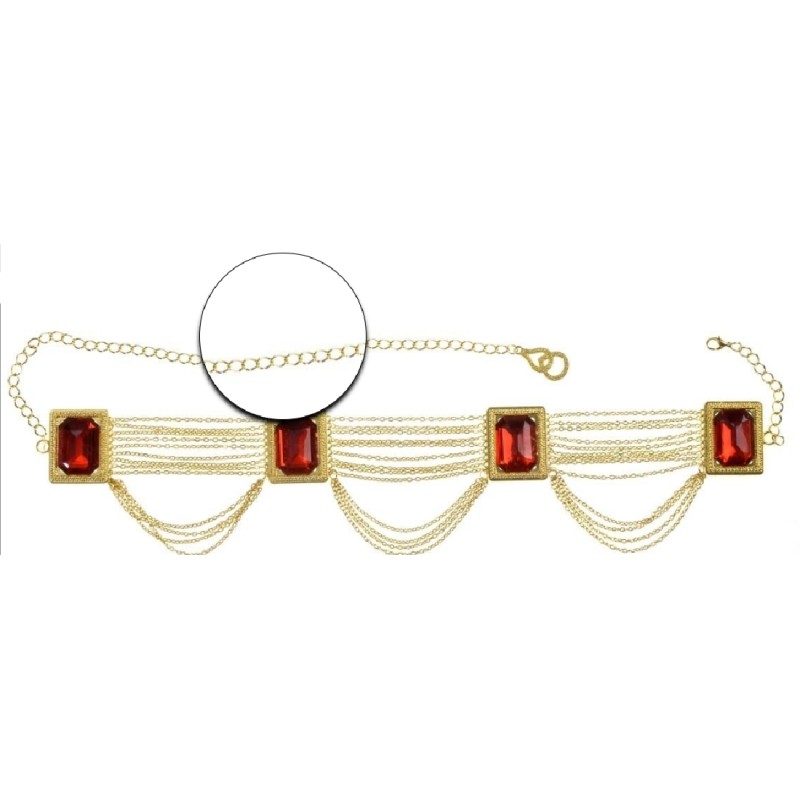 CEINTURE DORE AVEC PIERREROUGE 