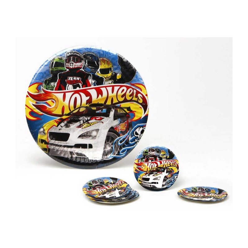 5 ASSIETTES HOT WHEELS 20.5 CM 