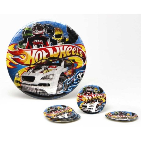 5 ASSIETTES HOT WHEELS 20.5 CM 