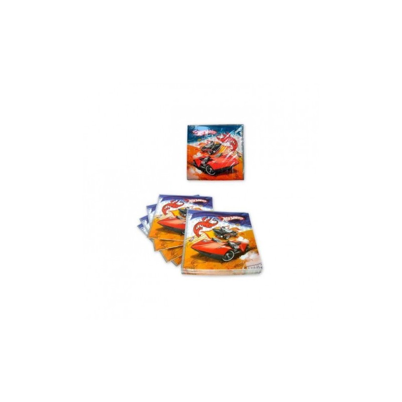 15 SERVIETTES HOT WHEELS 33 X 33 CM 