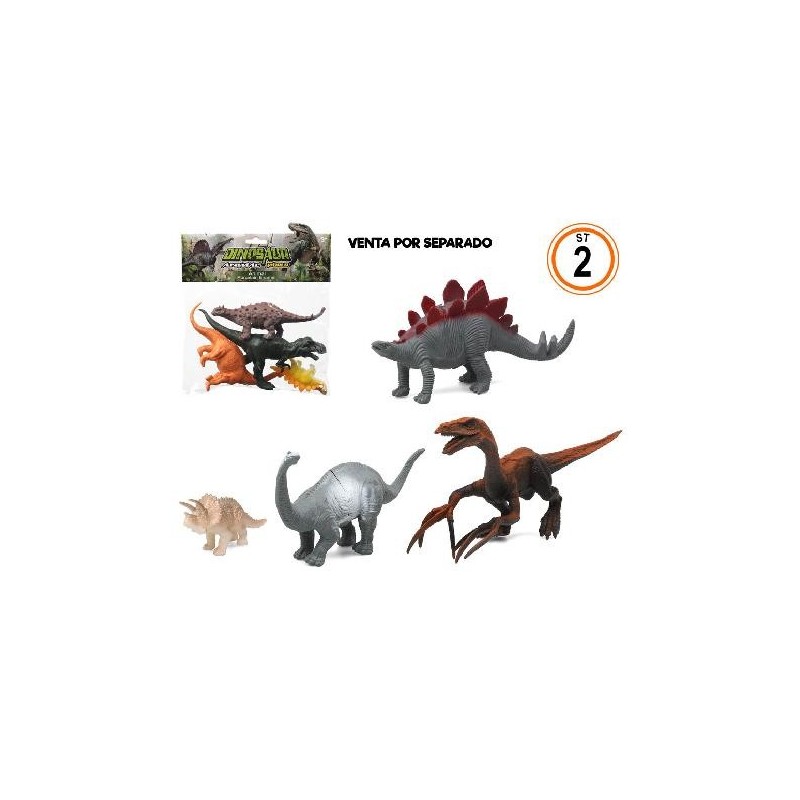LOT DE 4 DINOSAURES ASSORTIS  LOT DE 4 DINOSAURES ASSORTIS