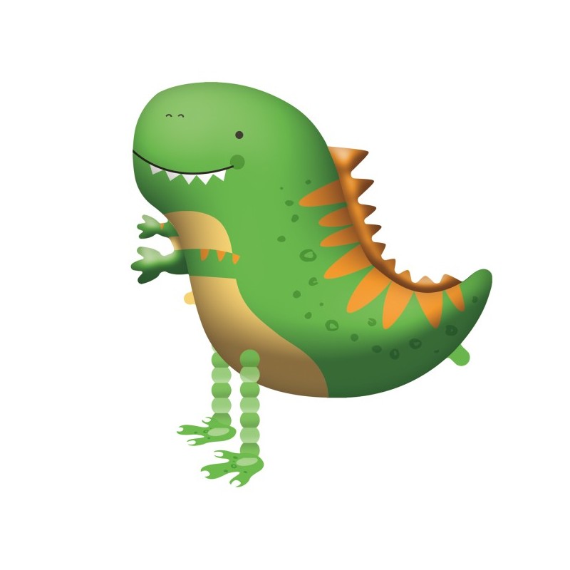 BALLON METALLIQUE MARCHEUR DINOSAURES 65 CM X 75 CM  BALLON METALLIQUE MARCHEUR DINOSAURES 65 CM X 75 CM
