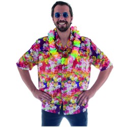 CHEMISE MOTIFS FLEURS HAWAI TAILLE 52-54