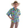 DEGUISEMENT ENFANT CHEMISE MOTIFS POISSONS TROPICAUX TAILLE 164